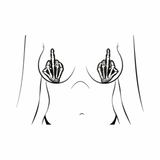Glow In The Dark Skeleton F U Finger Pasties