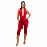 Tied Up Capri Jumpsuit
