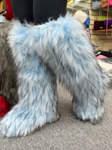 Girly fur boots