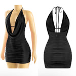 Aura drape mini dress