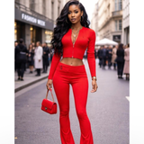 Cute and comfy buckle knit set