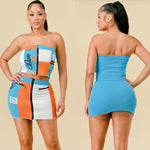 Jaded knit skirt set