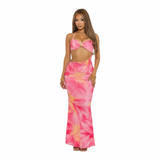 Preety Pink Paradise Maxi Dress