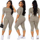 Preety In Stripes Capri Set