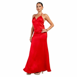 Grand Entrance Satin Maxi Dress