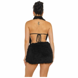 Preety Plush Fur Skirt Set