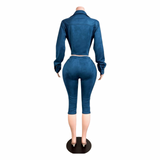 Suede Authority Capri Set