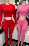 Sexy rhinestone set