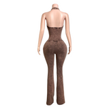 Baddie Sparkle Halter Jumpsuit