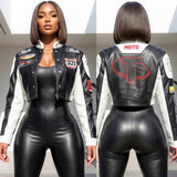 Pole Position Cropped Moto Jacket