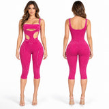 Body Language Cutout Capri Jumpsuit