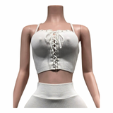 Lace Me Up Ribbed Set