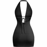 Back Outside Halter Dress