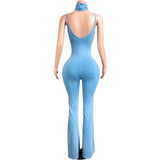 Diamond dust jumpsuit w/headband