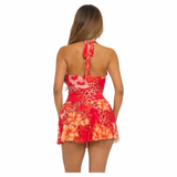 Sunset Flirt Halter Dress
