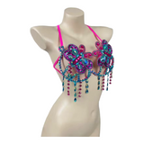 Butterfly crystal bra top