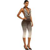 Fine Line Backless Capri Jumpsuit