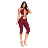 Ring Of Fire Cutout Capri Jumpsuit