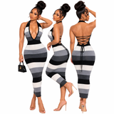Preety After Hours Striped Midi Dress