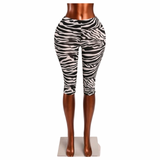 Safari Chic Zebra Capri Pants
