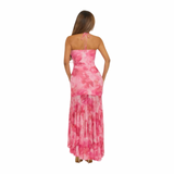 Pink Blooms Maxi Dress
