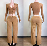 Ribbed luxe lounge set