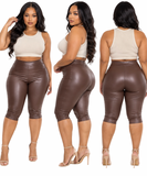 Preety After Dark Leather Capris