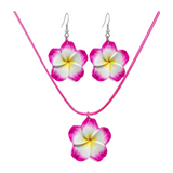 Hawaiian Plumeria Jewelry Set
