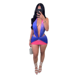 Preety Sunset Drip Dress