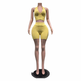 Sunlit Sculpt Halter Set