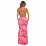 Pink Blooms Beaded Dress