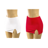 Mini skirt w/slit
