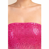 Main Event Sequin Fringe Mini Dress