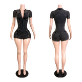 It Girl Zipper Romper