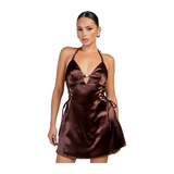 Sexy Satin Beaded Dress