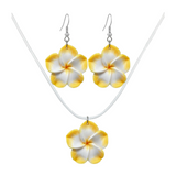 Hawaiian Plumeria Jewelry Set