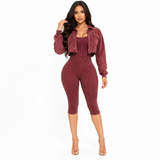 City Girl Layered Capri Set