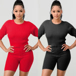 Cozy knit short set