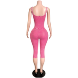 Body Language Cutout Capri Jumpsuit
