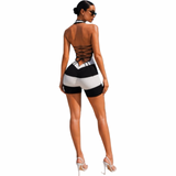 Preety Sweetheart Lace Up Romper