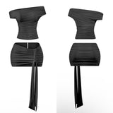 Preety tie skirt set