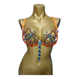 Butterfly crystal bra top