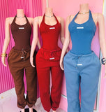 Cutie patootie halter bodysuit set