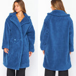 Oversized teddy trench coat