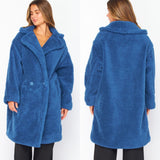 Oversized teddy trench coat