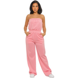 Stripe Tube Jumpsuit