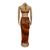 Sunset Vibes Beaded Skirt Set