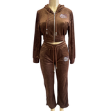 HK Crystal velour set