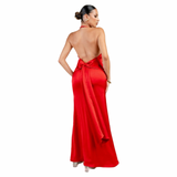 Grand Entrance Satin Maxi Dress