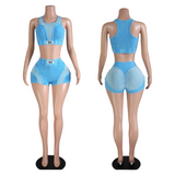 No hard feelings shorts set